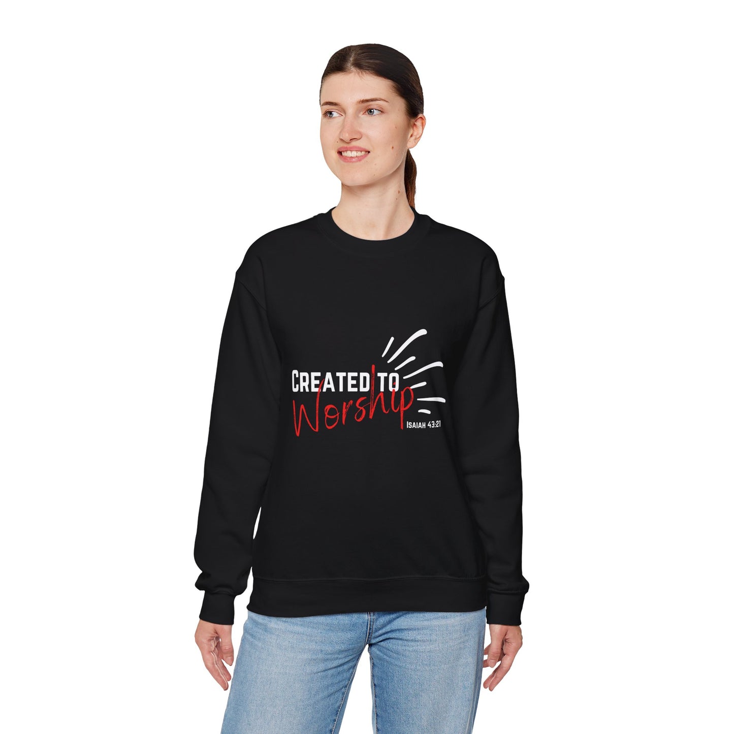 Created to Worship Unisex Sweatshirt, Cozy Crewneck for Worshippers, Faith-Based Gift, Christian Apparel, Everyday Comfort, [...]