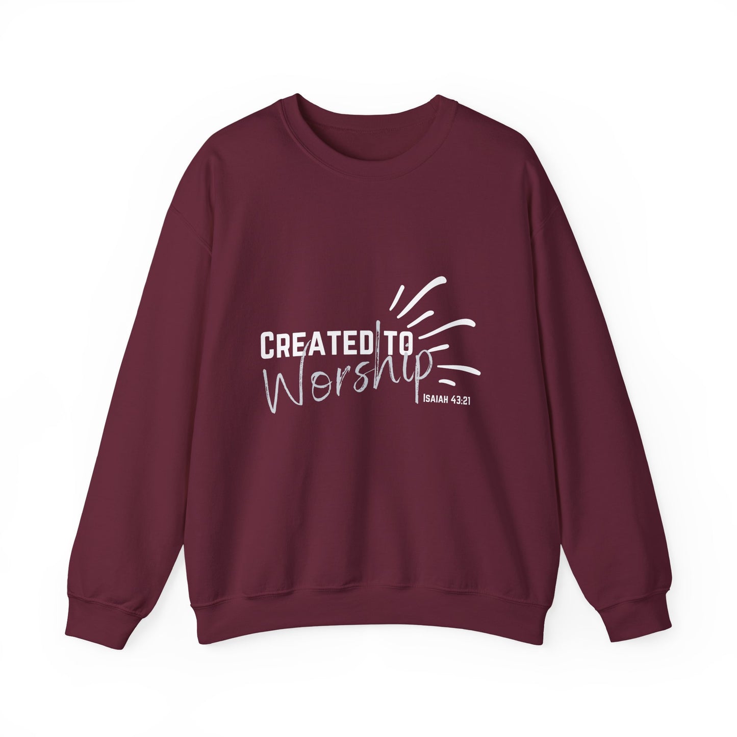 Created to Worship Unisex Sweatshirt, Cozy Crewneck for Worshippers, Faith-Based Gift, Christian Apparel, Everyday Comfort, [...]