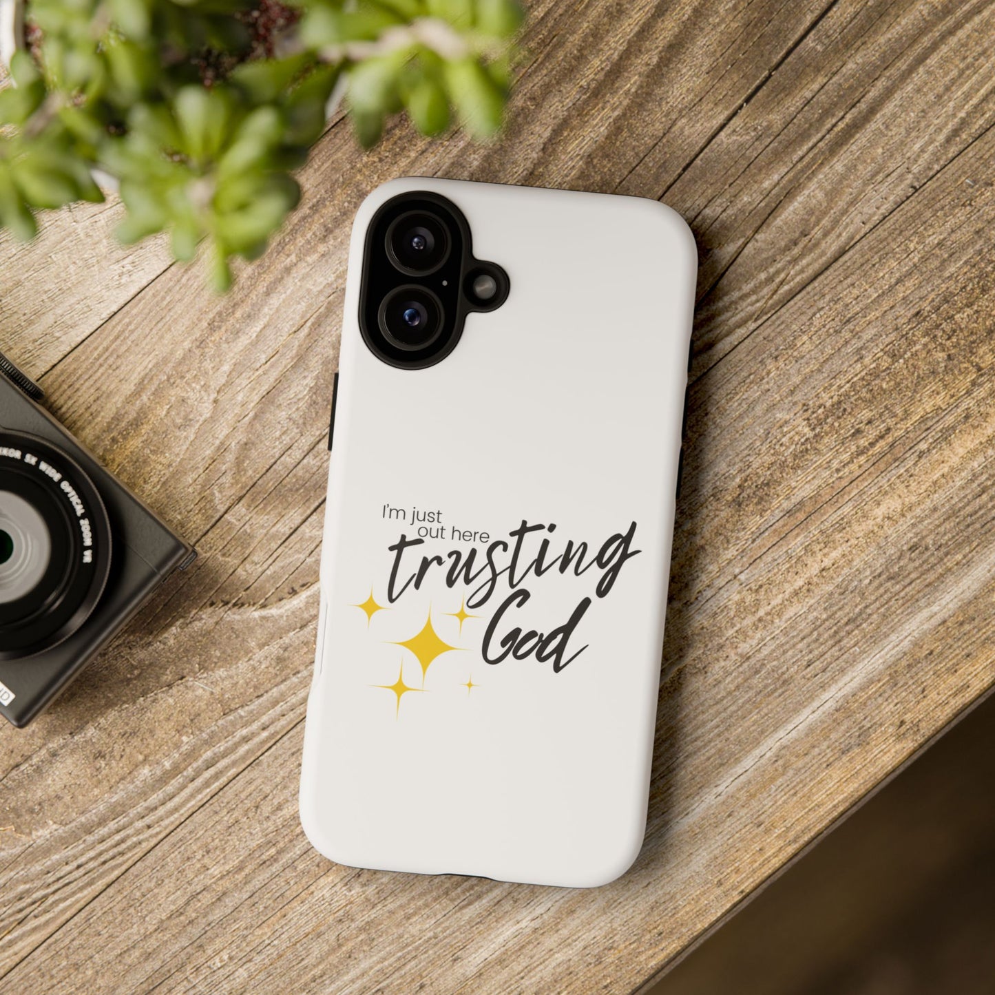 I'm Just Out Here Trusting God - Phone Case