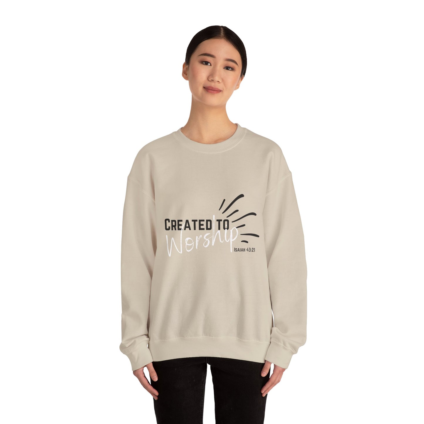 Created to Worship Unisex Sweatshirt, Cozy Crewneck for Worshippers, Faith-Based Gift, Christian Apparel, Everyday Comfort, [...]