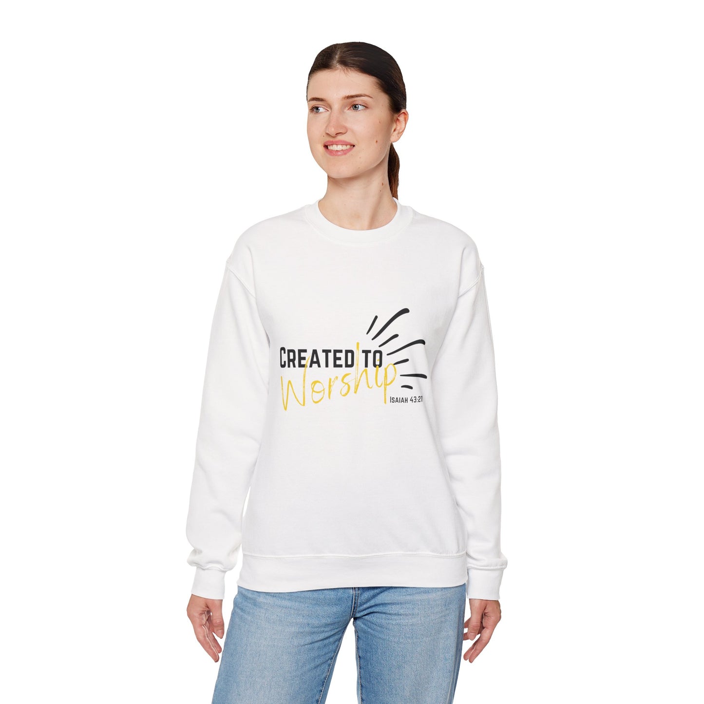 Created to Worship Unisex Sweatshirt, Cozy Crewneck for Worshippers, Faith-Based Gift, Christian Apparel, Everyday Comfort, [...]
