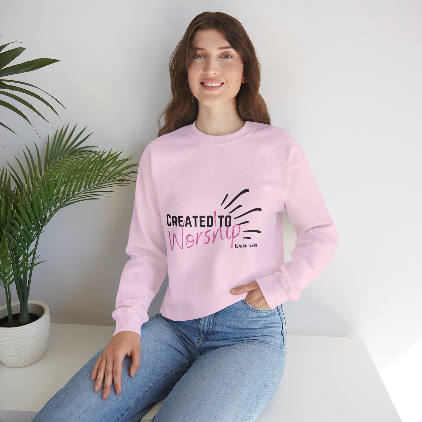 Created to Worship Unisex Sweatshirt, Cozy Crewneck for Worshippers, Faith-Based Gift, Christian Apparel, Everyday Comfort, [...]