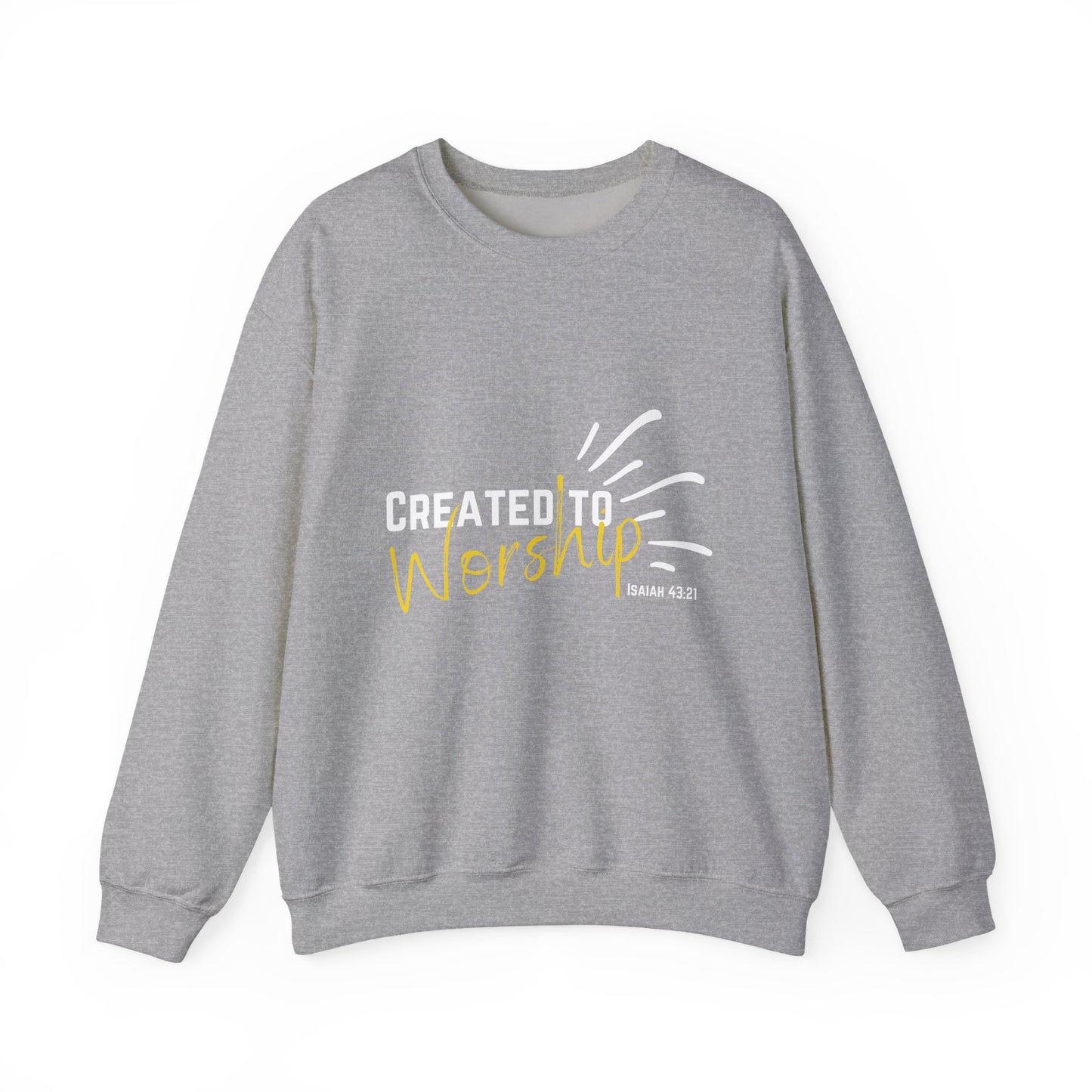 Created to Worship Unisex Sweatshirt, Cozy Crewneck for Worshippers, Faith-Based Gift, Christian Apparel, Everyday Comfort, [...]