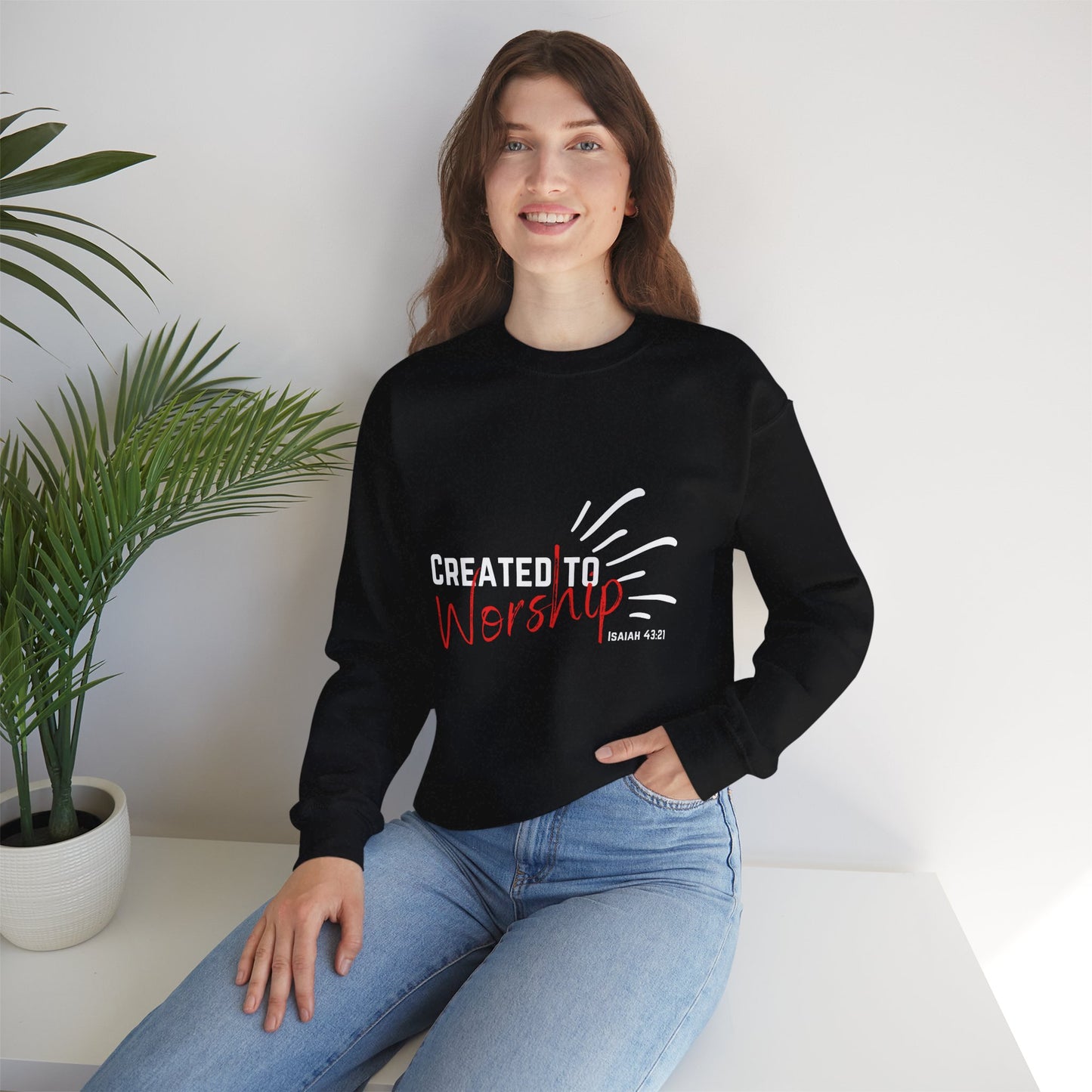 Created to Worship Unisex Sweatshirt, Cozy Crewneck for Worshippers, Faith-Based Gift, Christian Apparel, Everyday Comfort, [...]