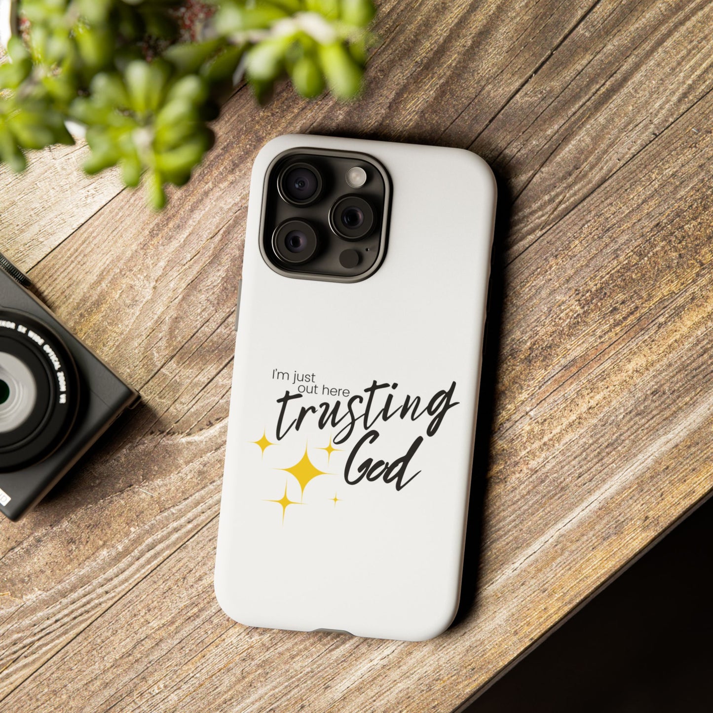 I'm Just Out Here Trusting God - Phone Case