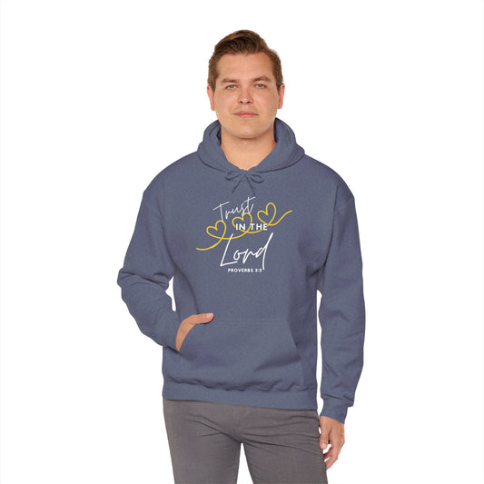 Inspirational Hooded Sweatshirt, Trust in the Lord Hoodie, Comfort Sweatshirt, Religious Apparel, Faith-Based Gift