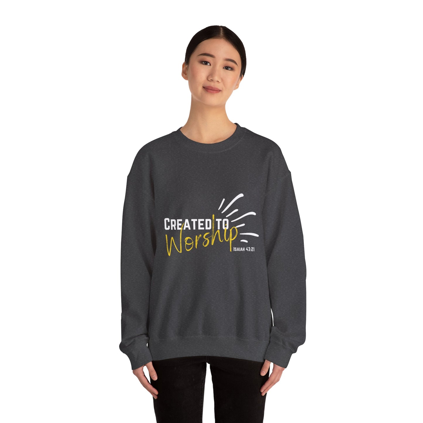 Created to Worship Unisex Sweatshirt, Cozy Crewneck for Worshippers, Faith-Based Gift, Christian Apparel, Everyday Comfort, [...]